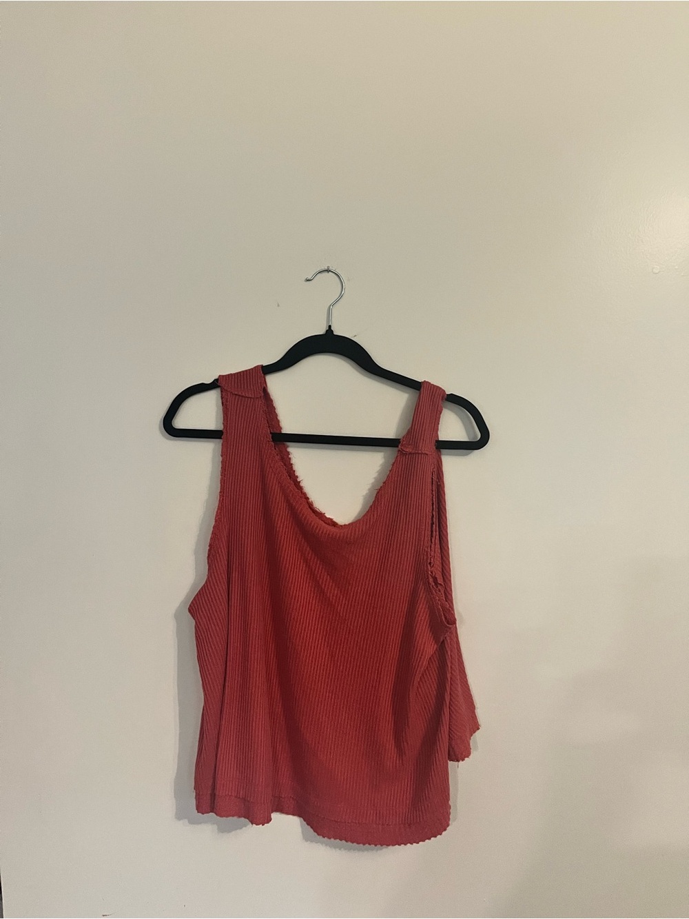 We The Free Scoop Neck Ribbed Tank in Rust Red
